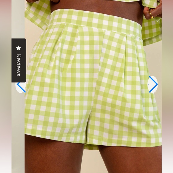 Wayre Limited Edition: Travel Pocket Flow Short Lime Plaid Gingham Lounge Sz S - Picture 4 of 13